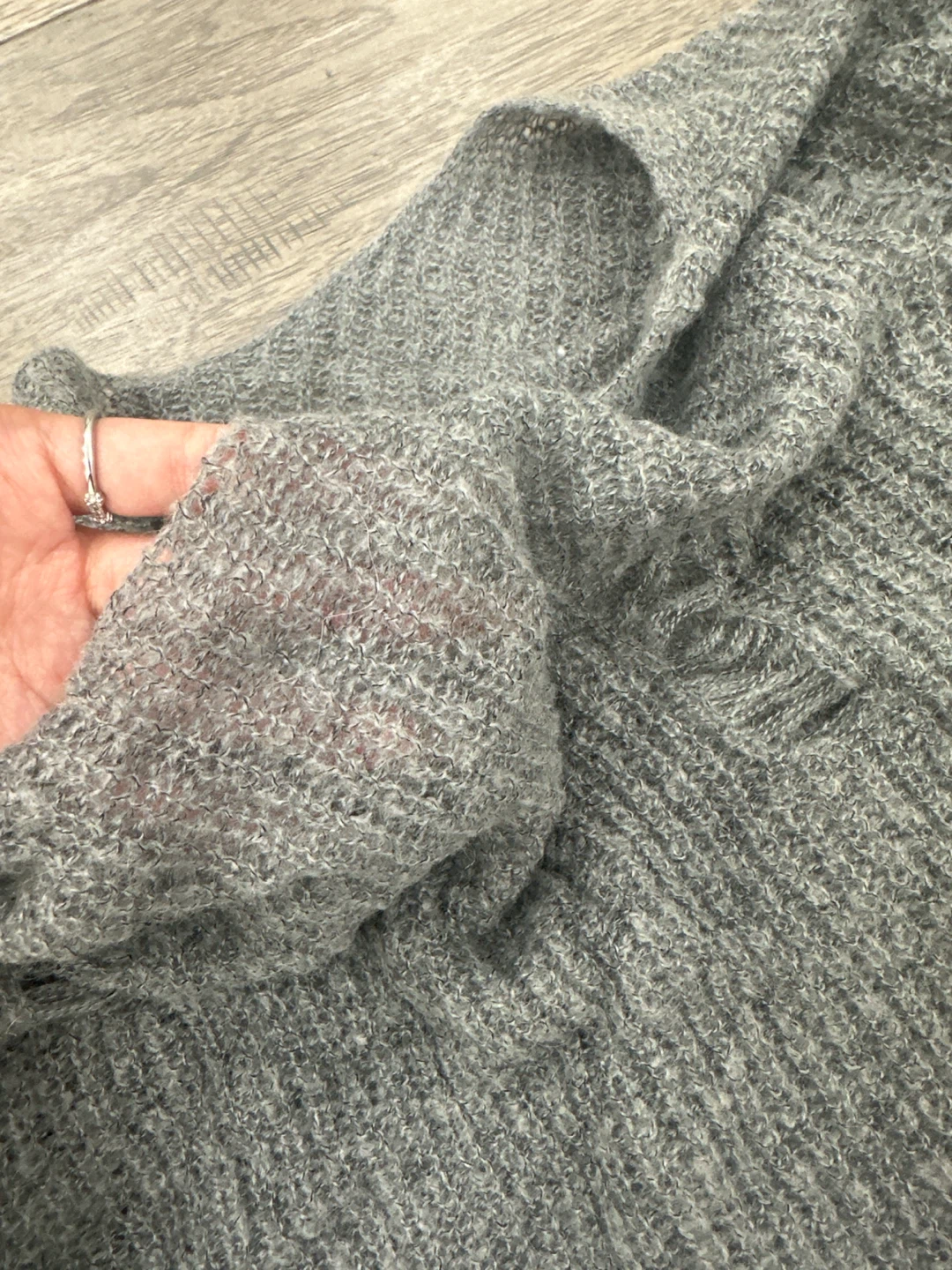 grey soft layered sweater - photo 2