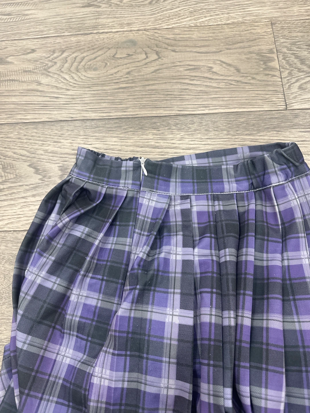 Purple Plaid Pleated Skirt - photo 2