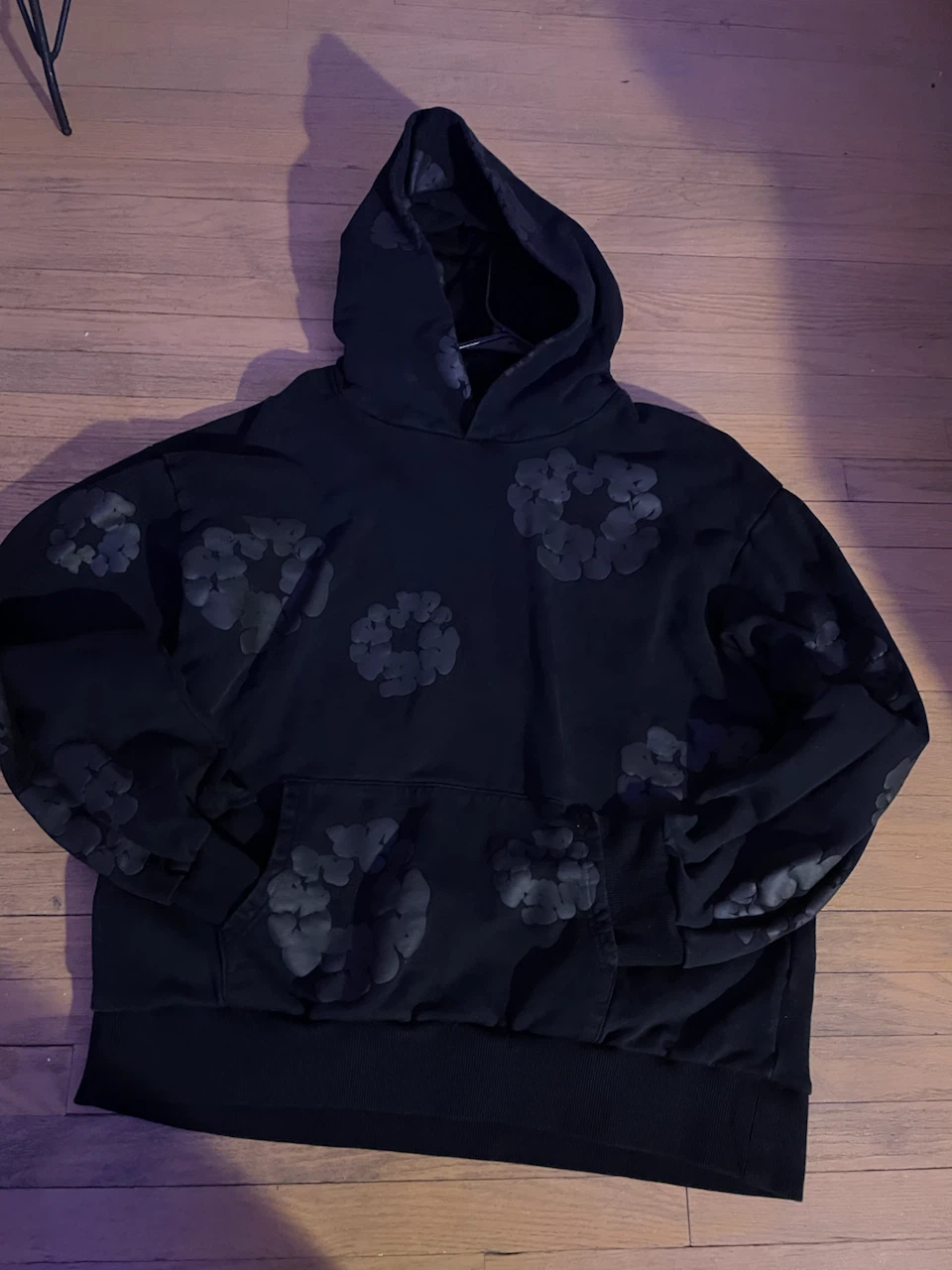 Denim Tears Black Floral Hoodie