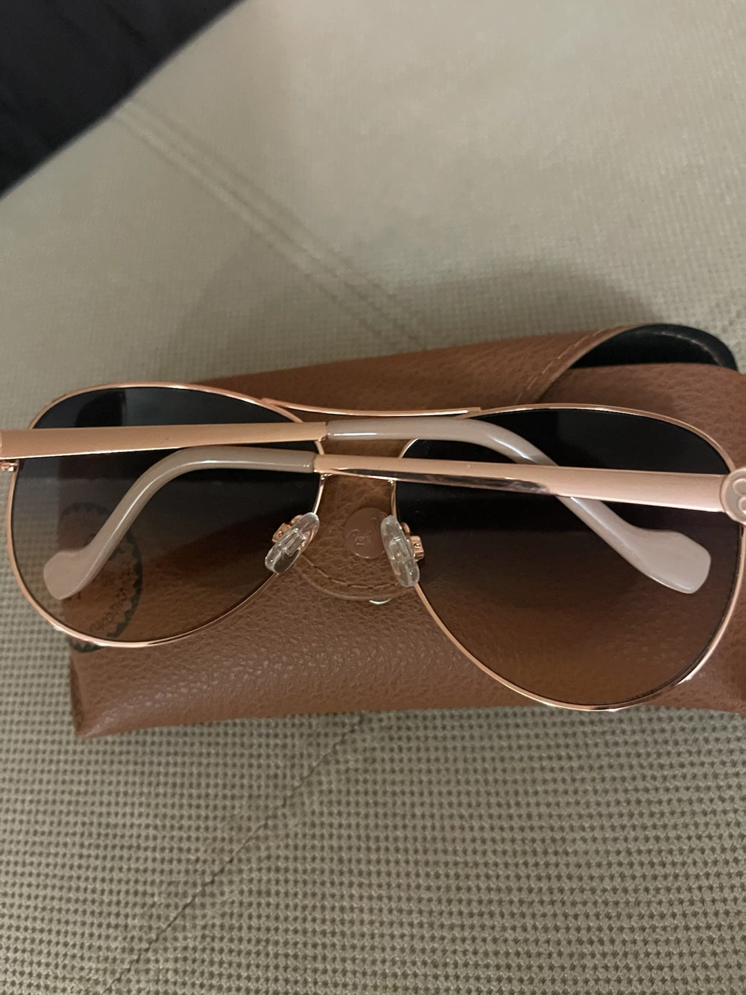 Rose Gold Aviator Sunglasses - photo 2