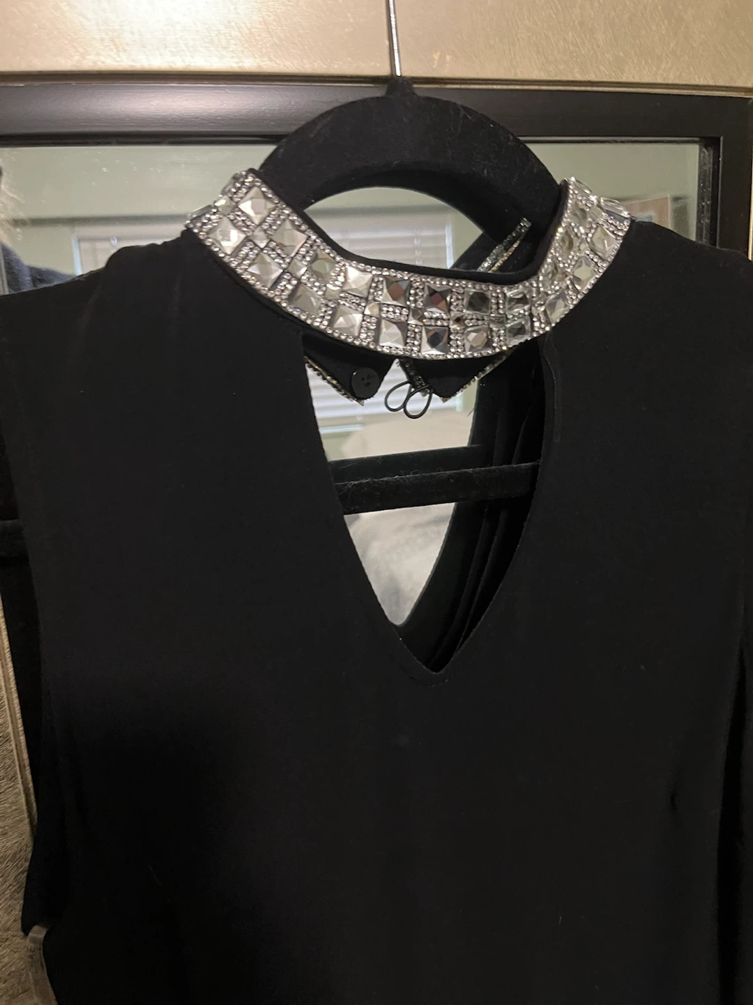Lori M Collection Black Embellished Collar Dress - photo 2