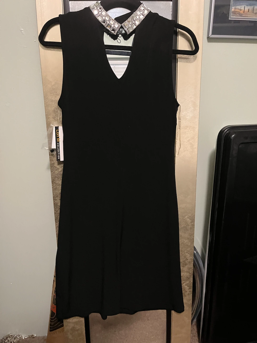 Lori M Collection Black Embellished Collar Dress - photo 3