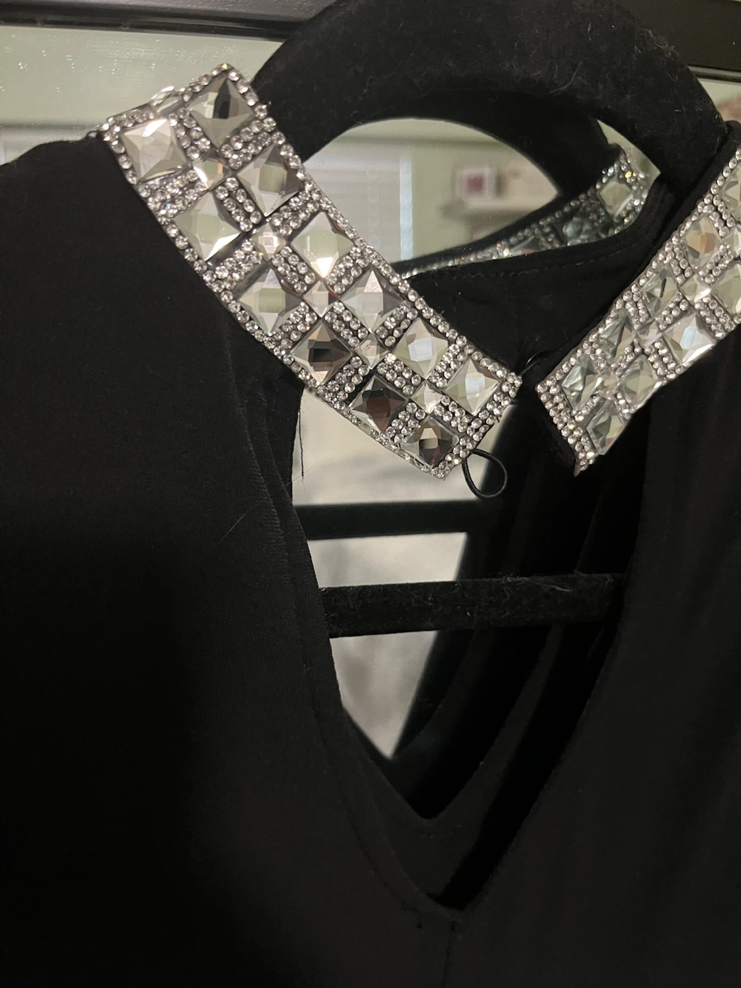 Lori M Collection Black Embellished Collar Dress - photo 4