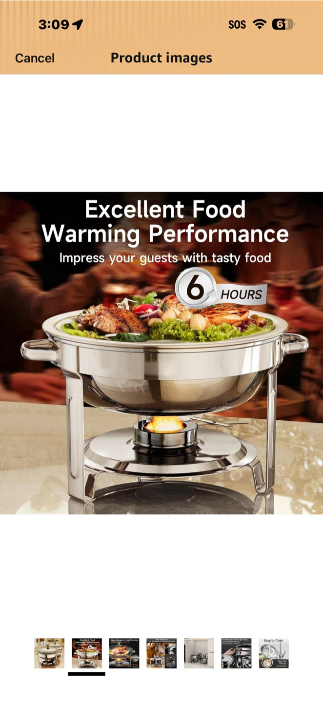 Garvee Chafing Dishes for Buffet - 2 Pack Stainless Steel - photo 4