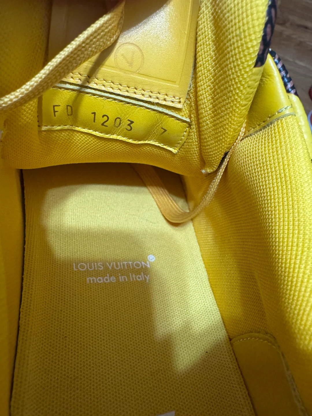 Louis Vuitton Yellow Checkerboard Sneakers - photo 5