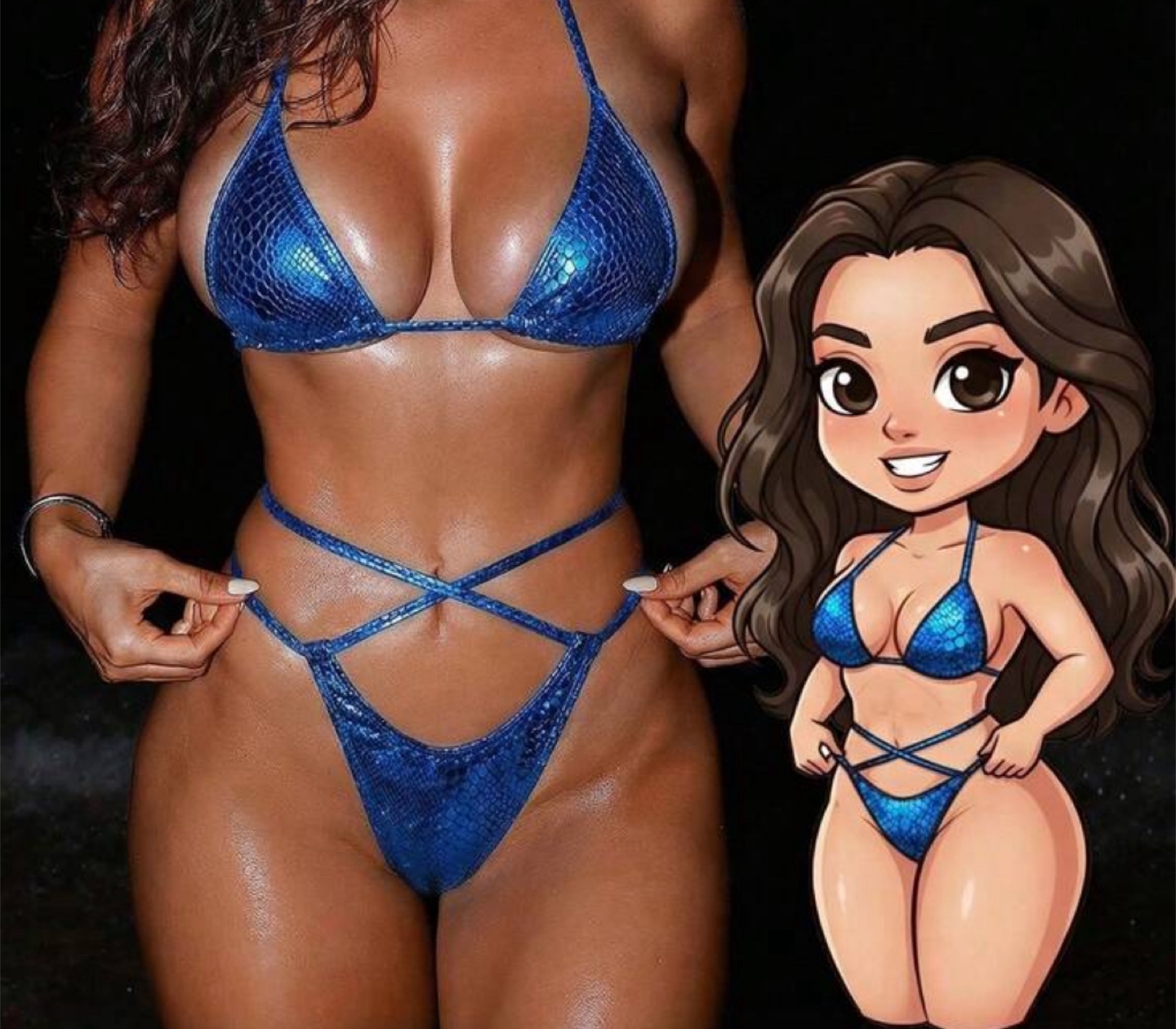 Blue swimsuit bikini size Small
