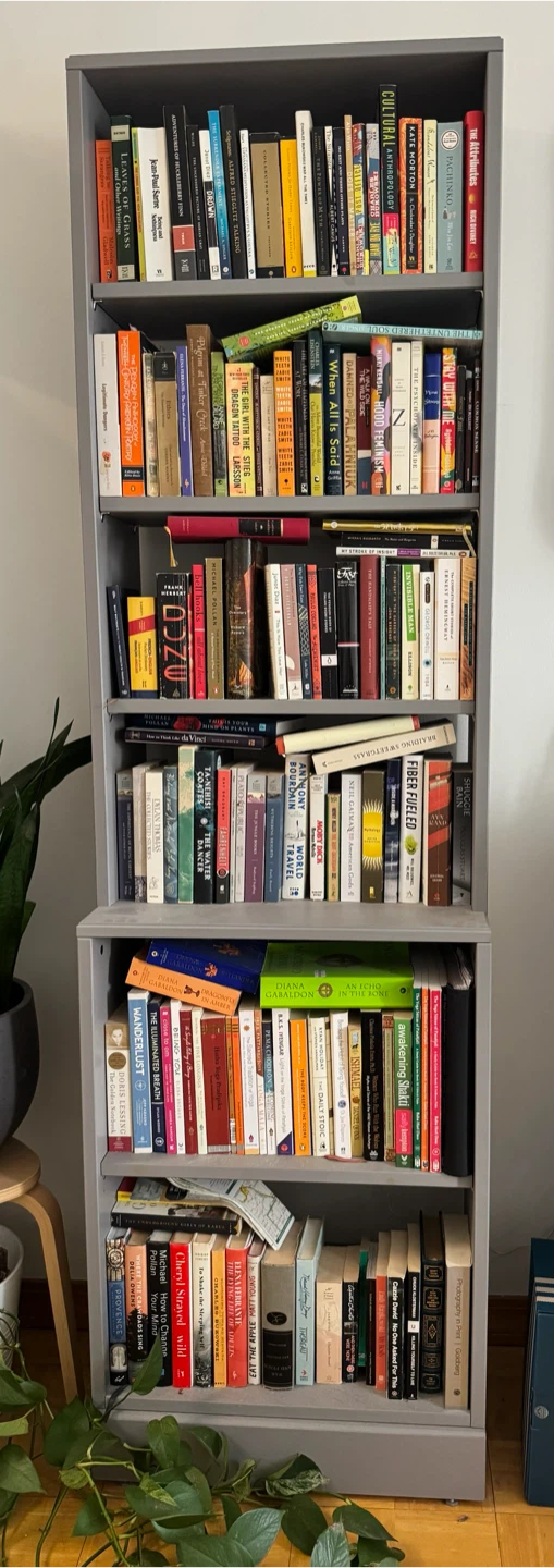 Gray 2-Piece Bookcase
