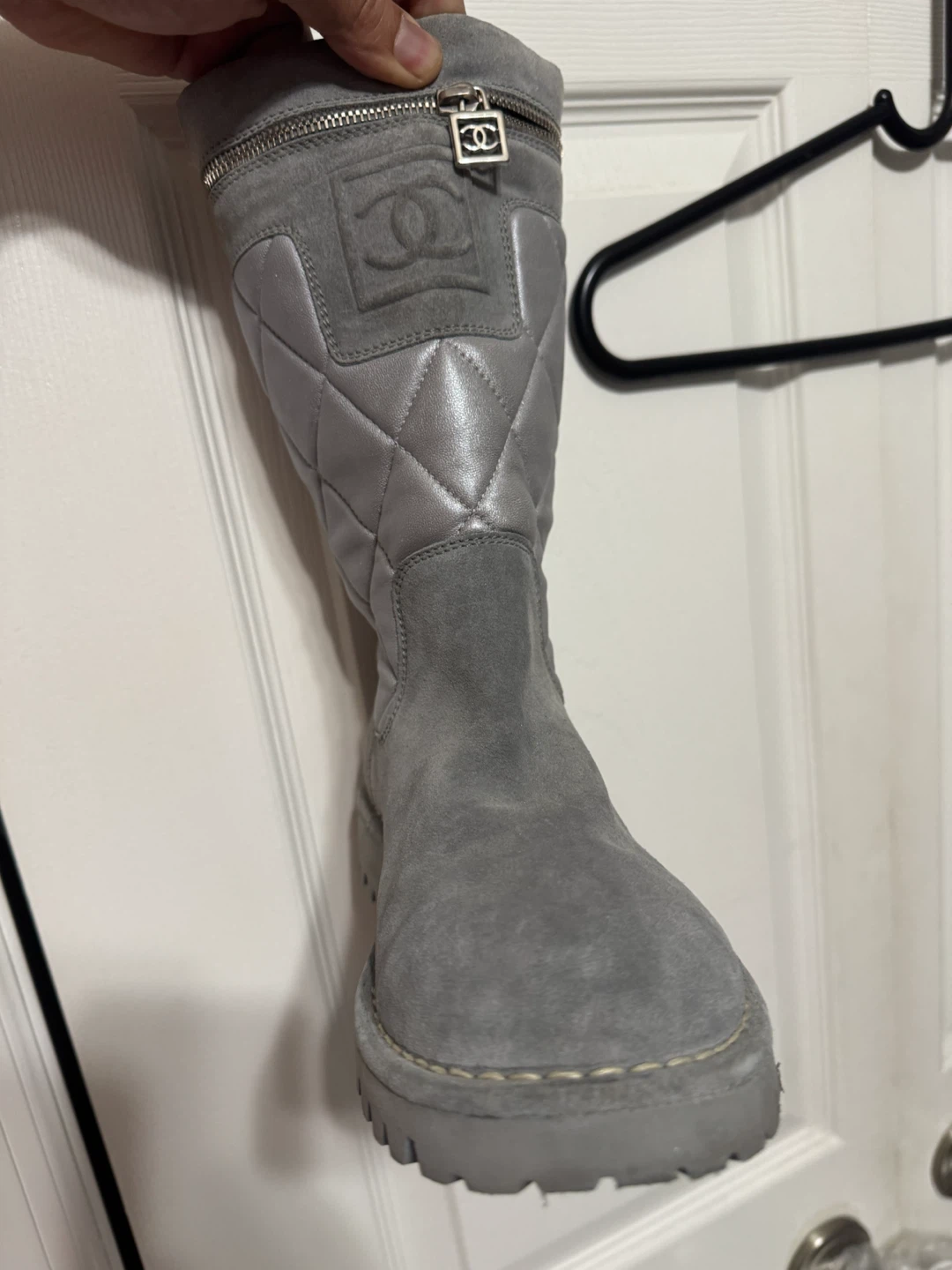 Chanel Quilted Suede Boots - photo 2