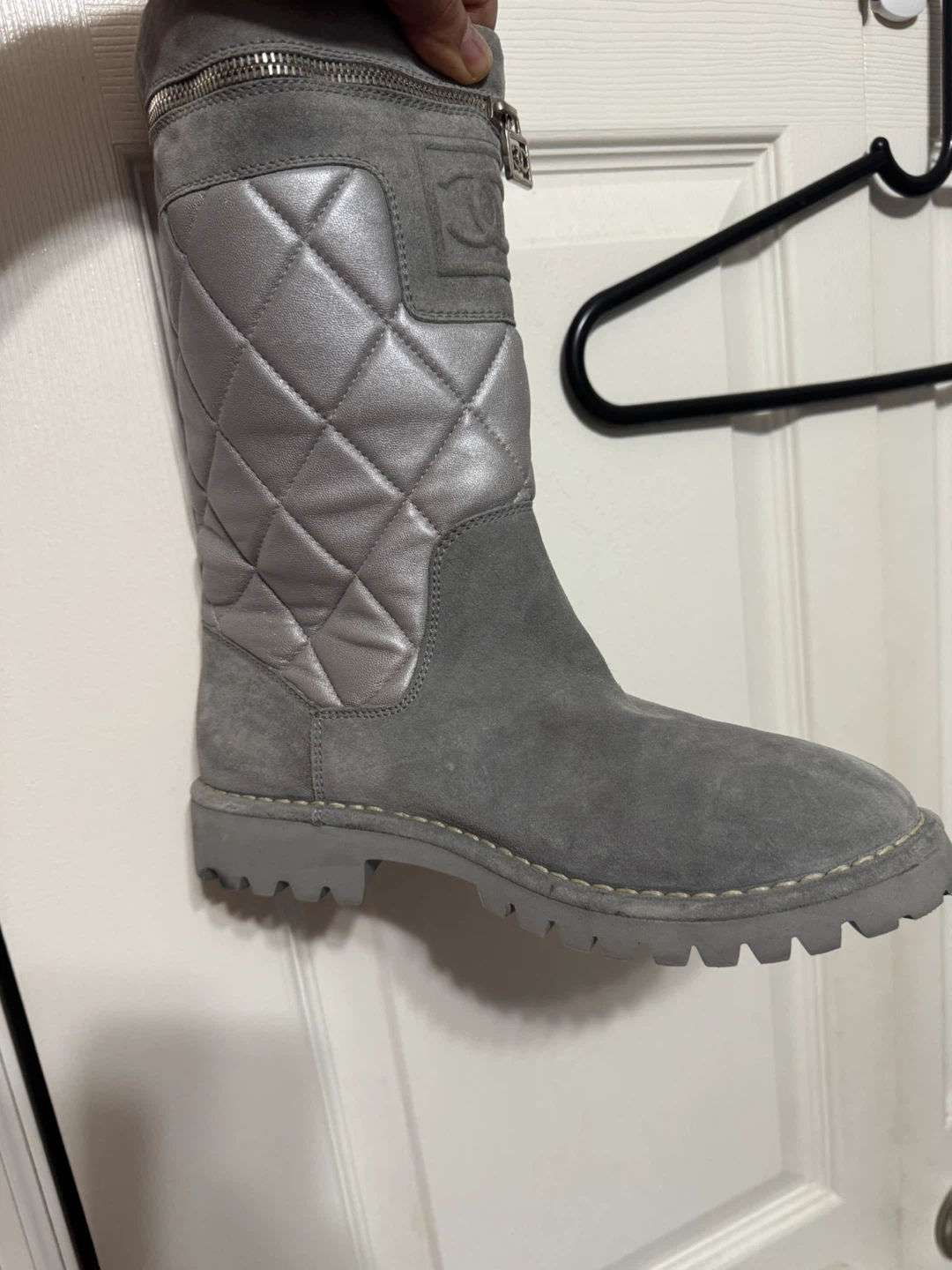 Chanel Quilted Suede Boots - photo 4