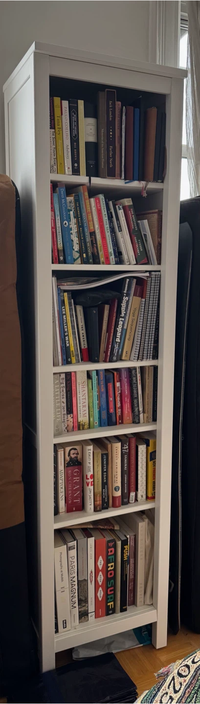 White Bookshelf with Books