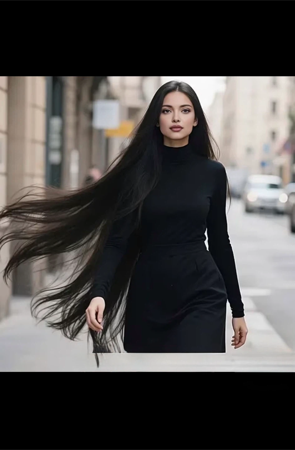 Black Long Sleeve Turtleneck Dress - photo 4