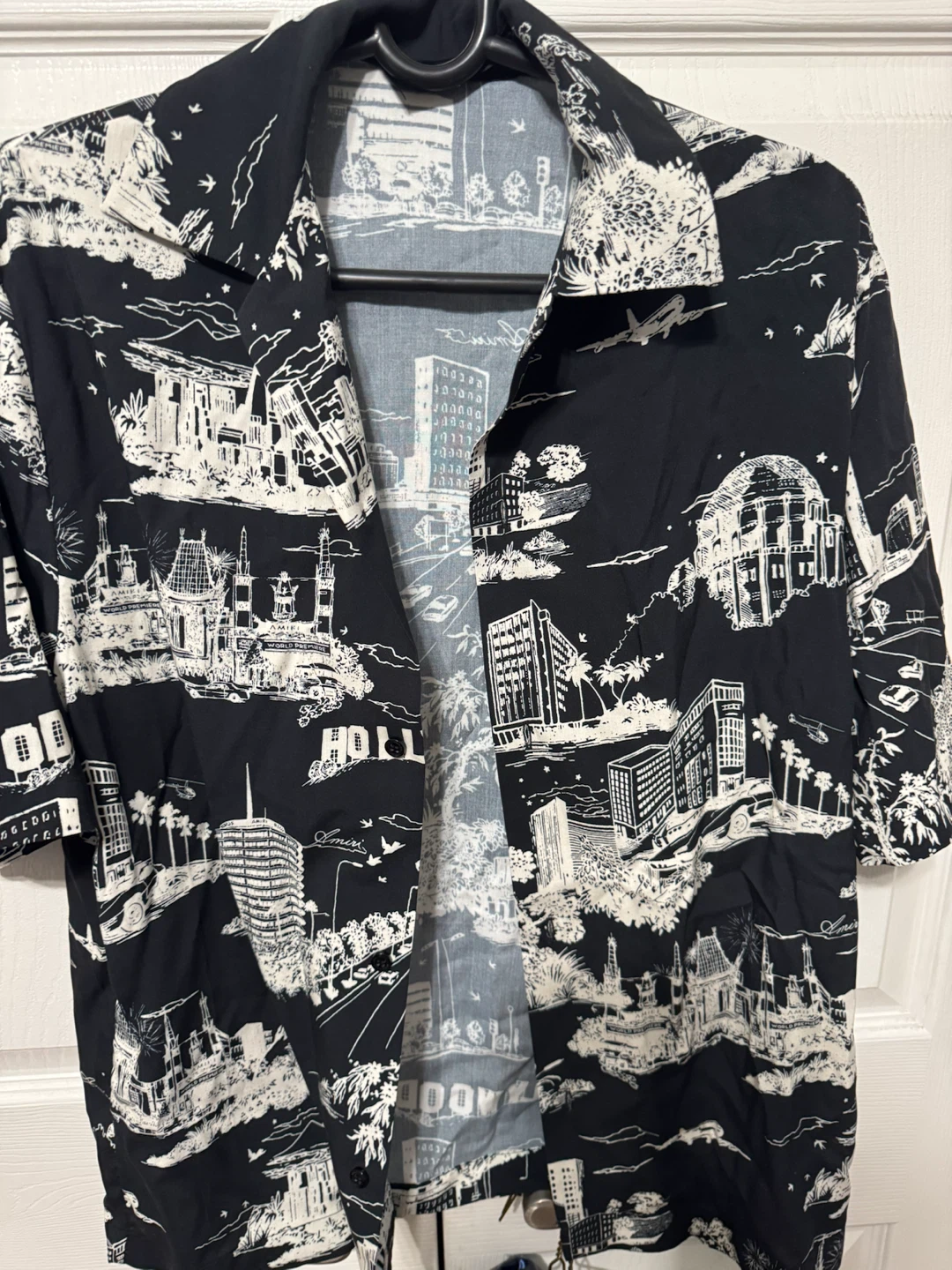 AMIRI Black Hollywood Print Shirt & Shorts Set