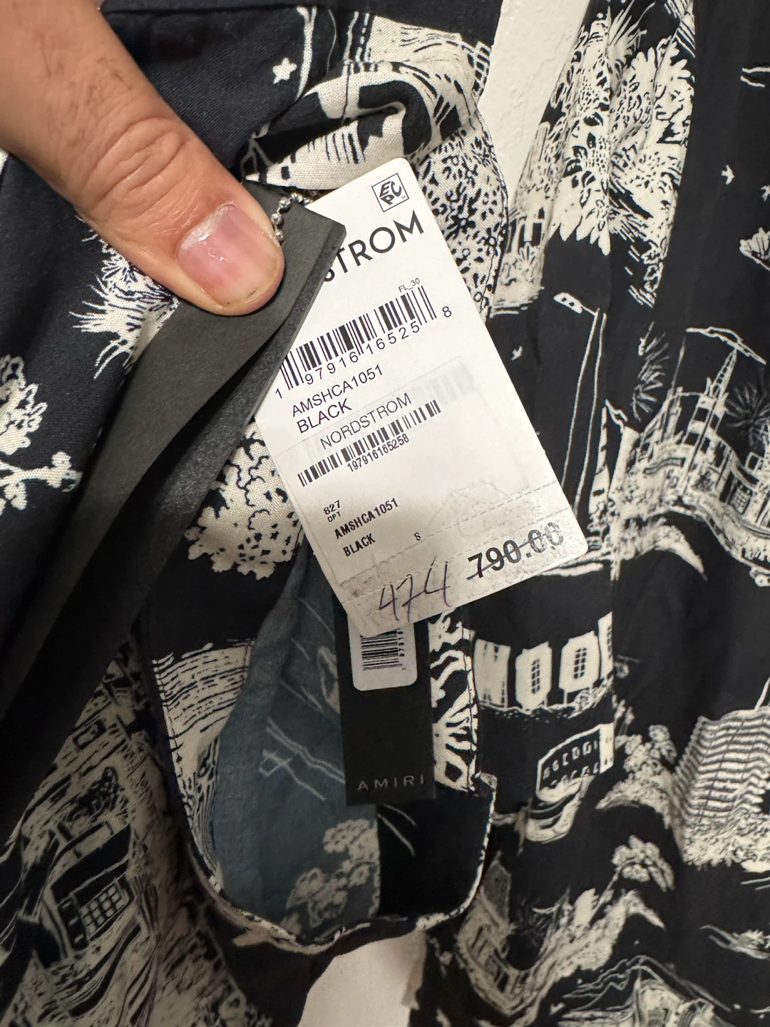 AMIRI Black Hollywood Print Shirt & Shorts Set - photo 4