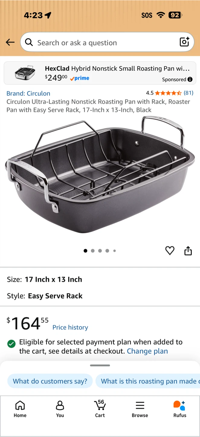 CHEFMADE Roasting Pan with V Rack - photo 2
