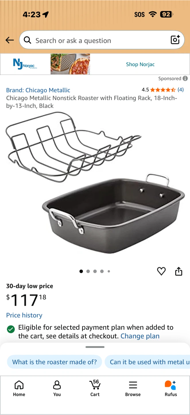 CHEFMADE Roasting Pan with V Rack - photo 3