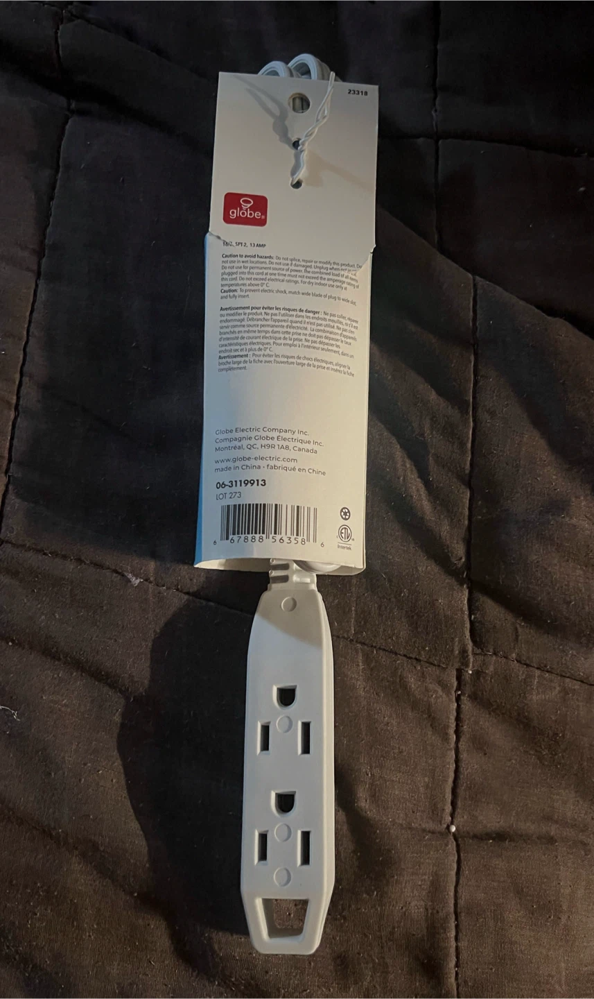 Globe Electric 5ft Medium Duty Extension Cord - photo 2