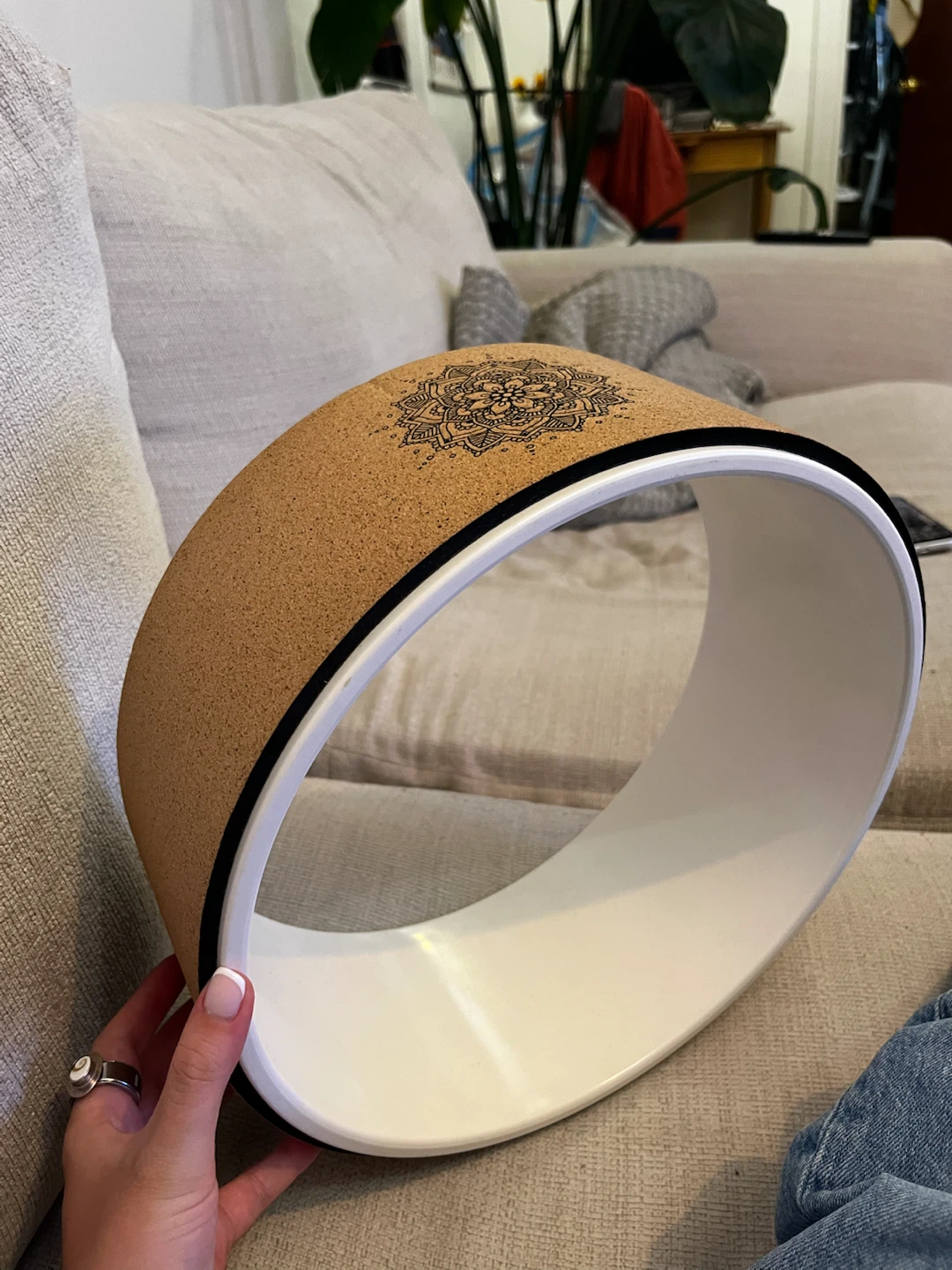 Yoga Wheel with Mandala Design