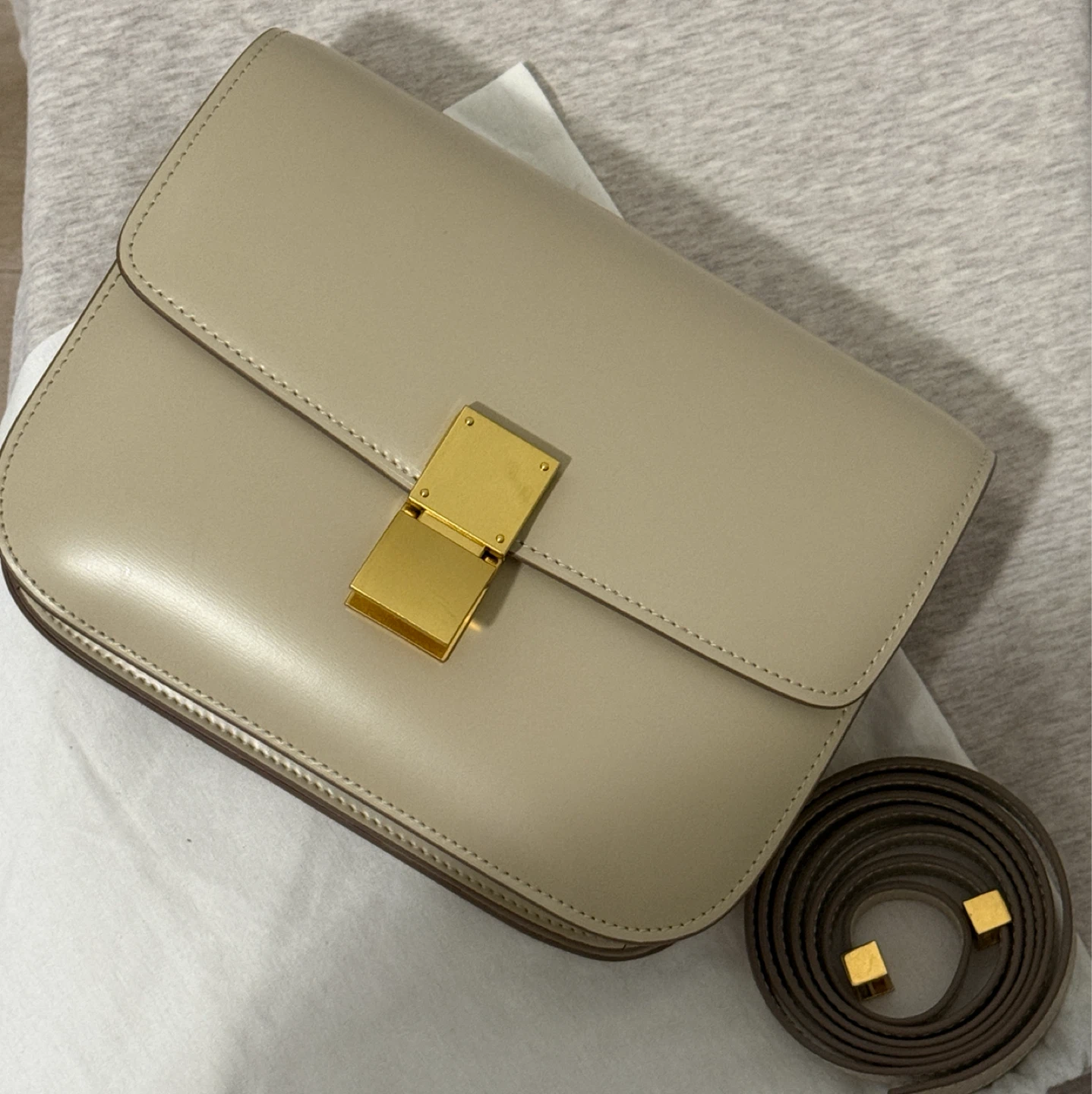New✨Genuine leather box bag