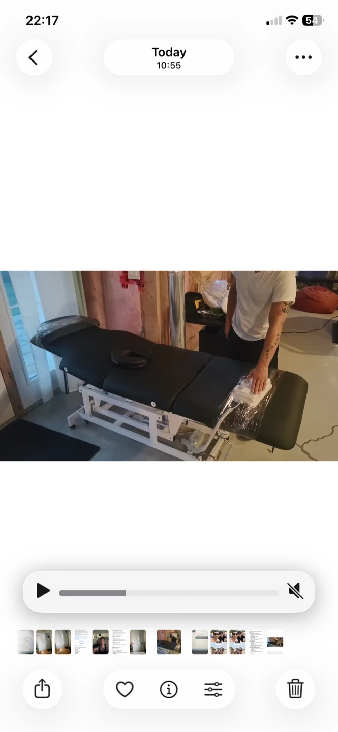 Black Massage Table with Adjustable Headrest - photo 2
