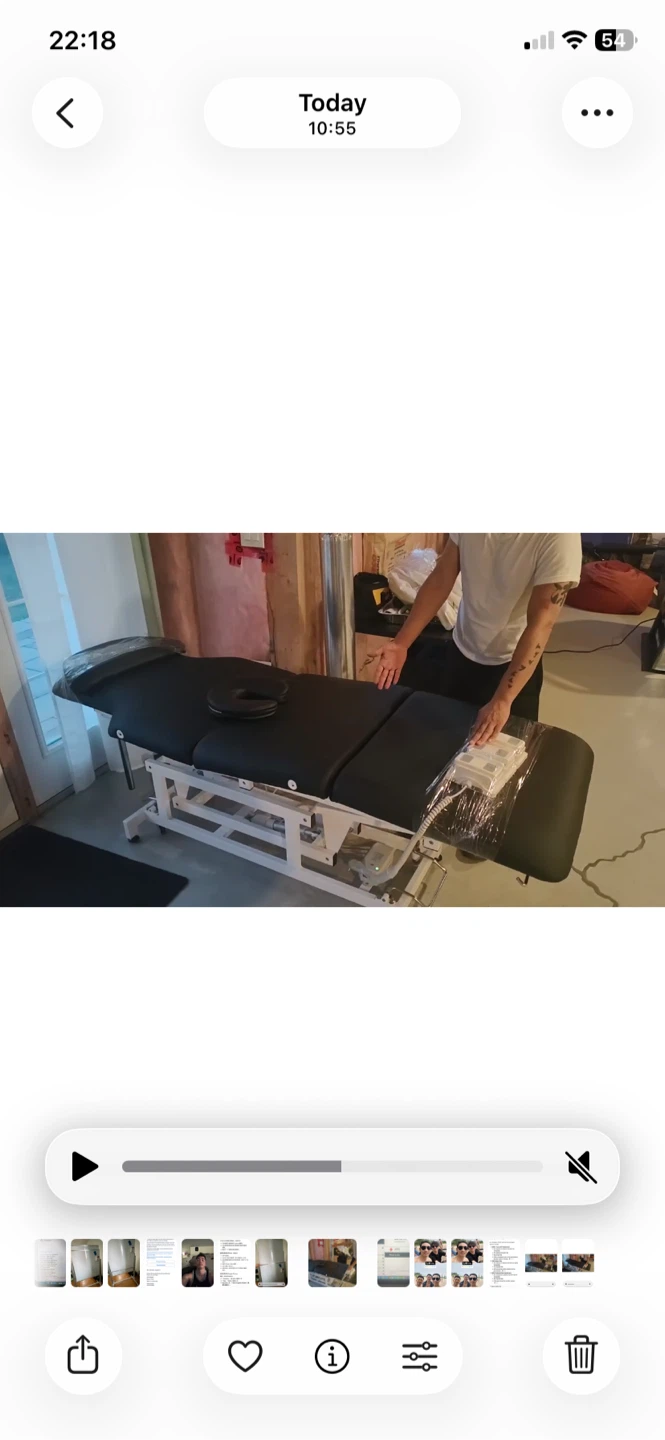 Black Massage Table with Adjustable Headrest - photo 3