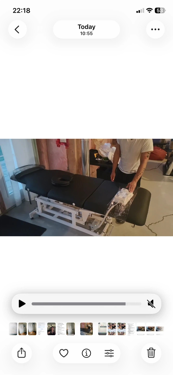 Black Massage Table with Adjustable Headrest - photo 4
