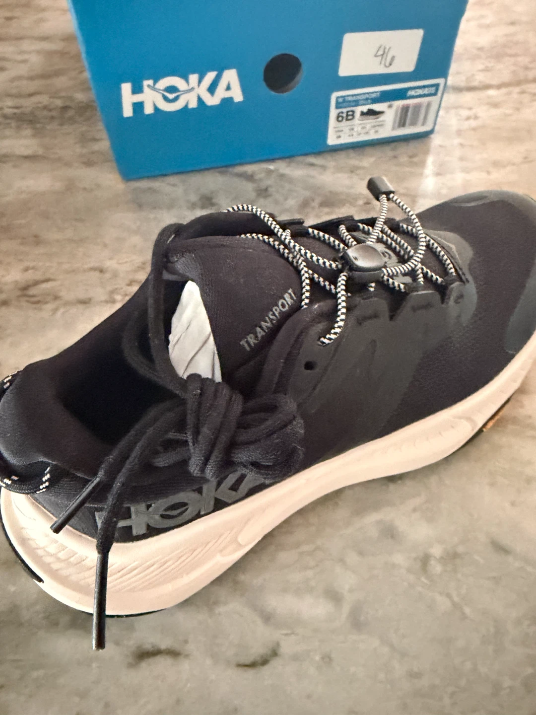 Brand new! Hoka W Transport Running Shoes Black size 6B - photo 2