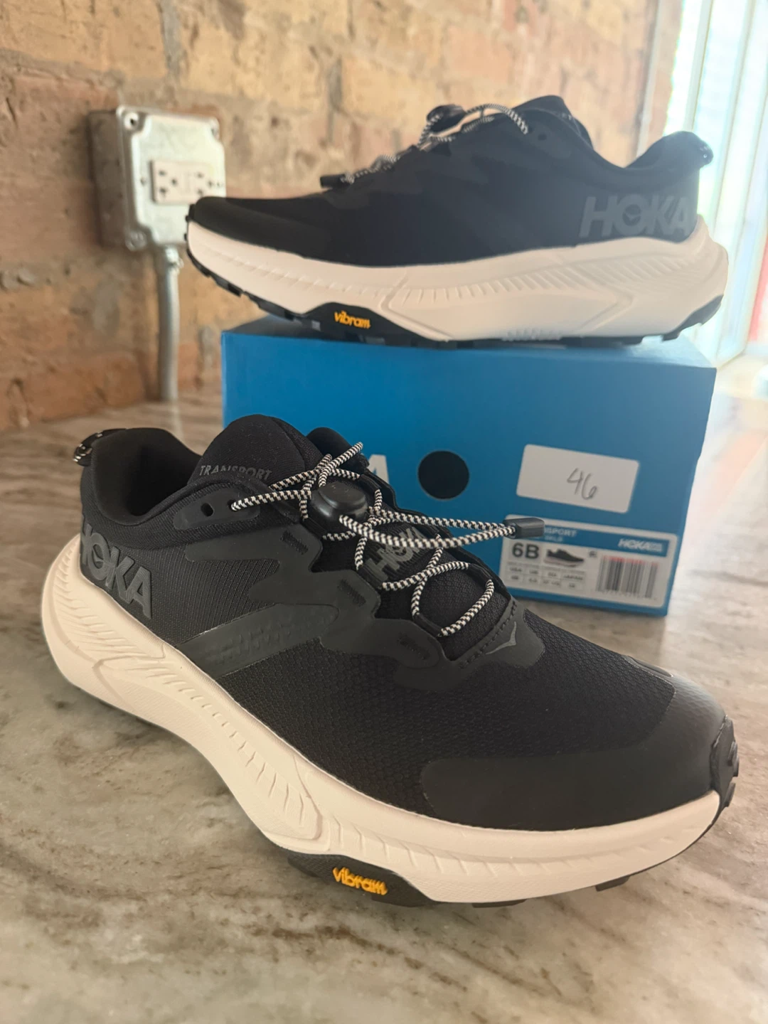 Brand new! Hoka W Transport Running Shoes Black size 6B - photo 5