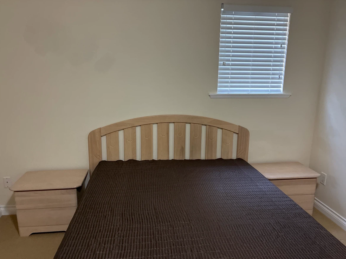 Light Wood Nightstand with Drawer