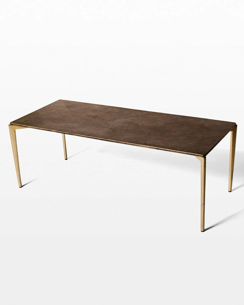 West Elm Rectangular Coffee Table with Geometric Pattern