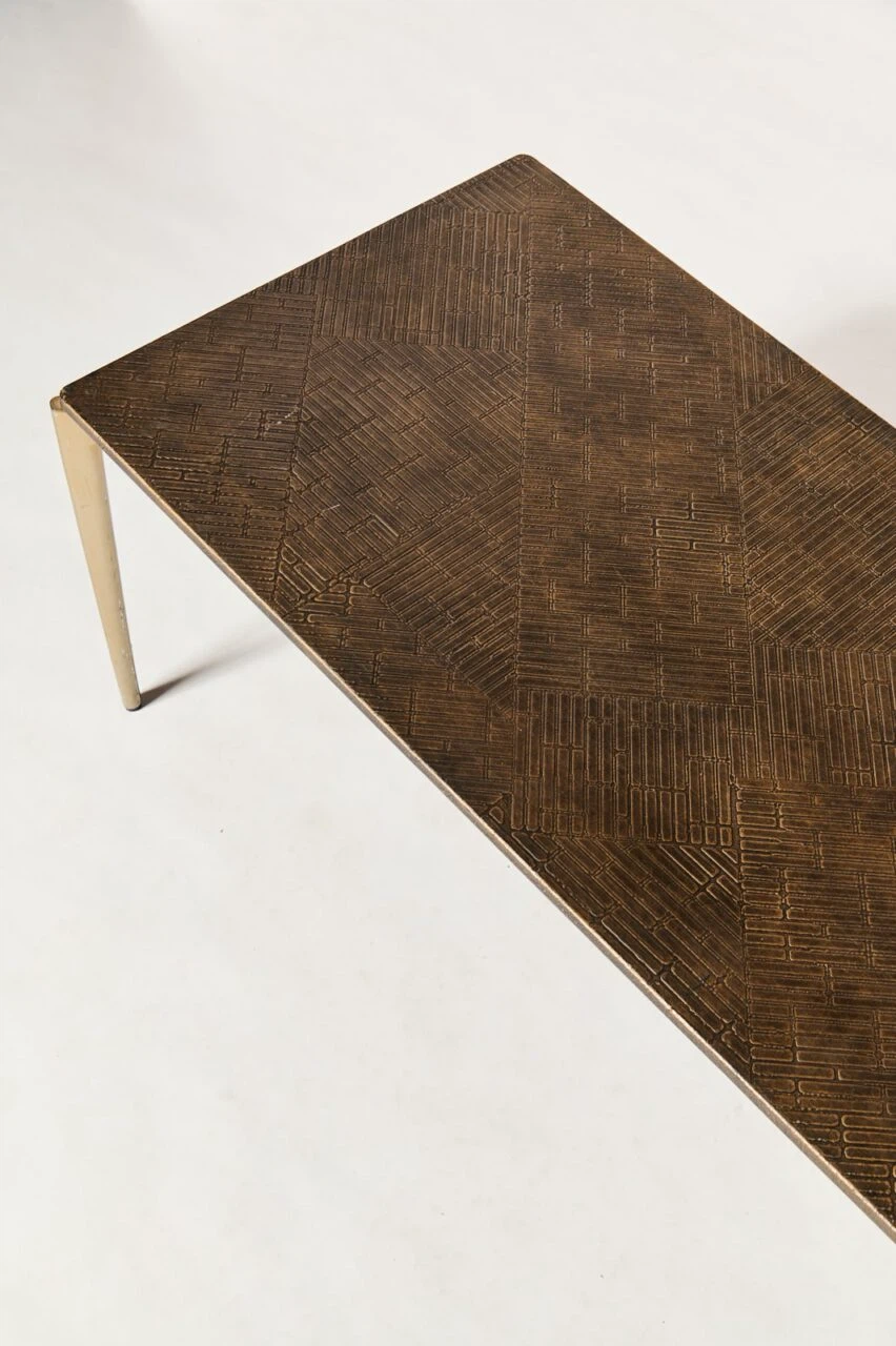 West Elm Rectangular Coffee Table with Geometric Pattern - photo 3