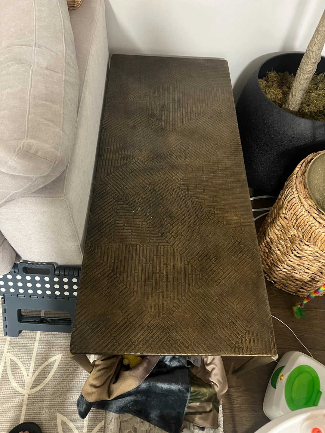 West Elm Rectangular Coffee Table with Geometric Pattern - photo 5