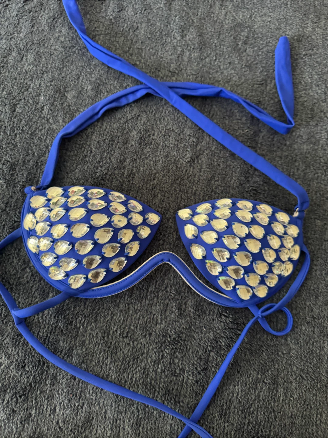 CARIBANA Blue Rhinestone Wire Bra - photo 2