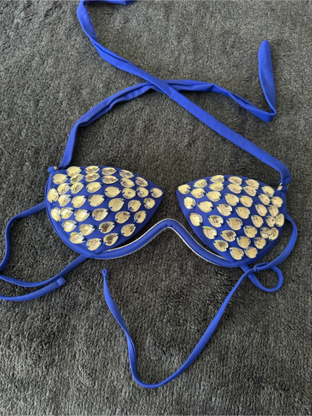 CARIBANA Blue Rhinestone Wire Bra - photo 3