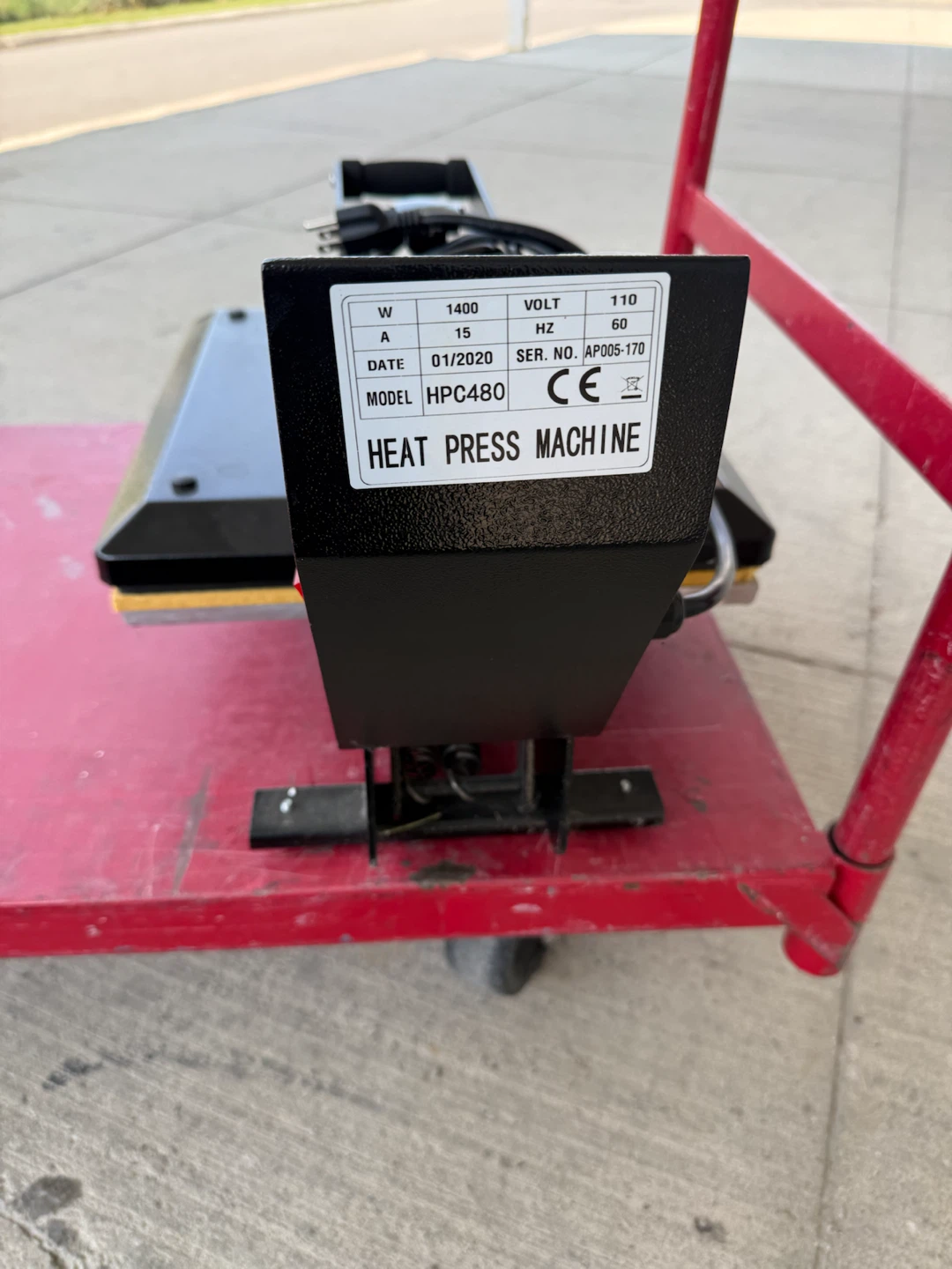 BDF Graphics Heat Press Machine Model HPC480