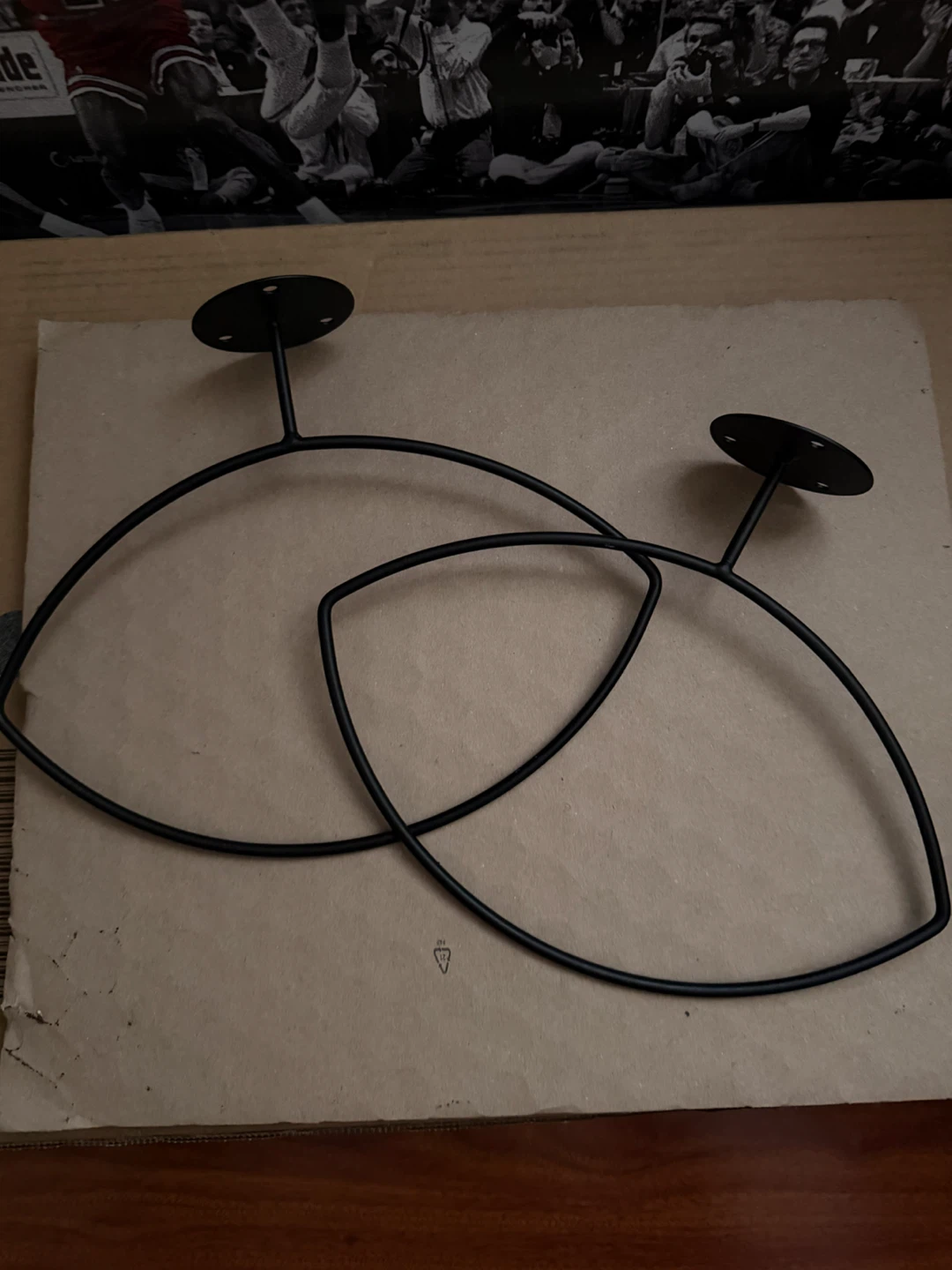 Metal football wall holder