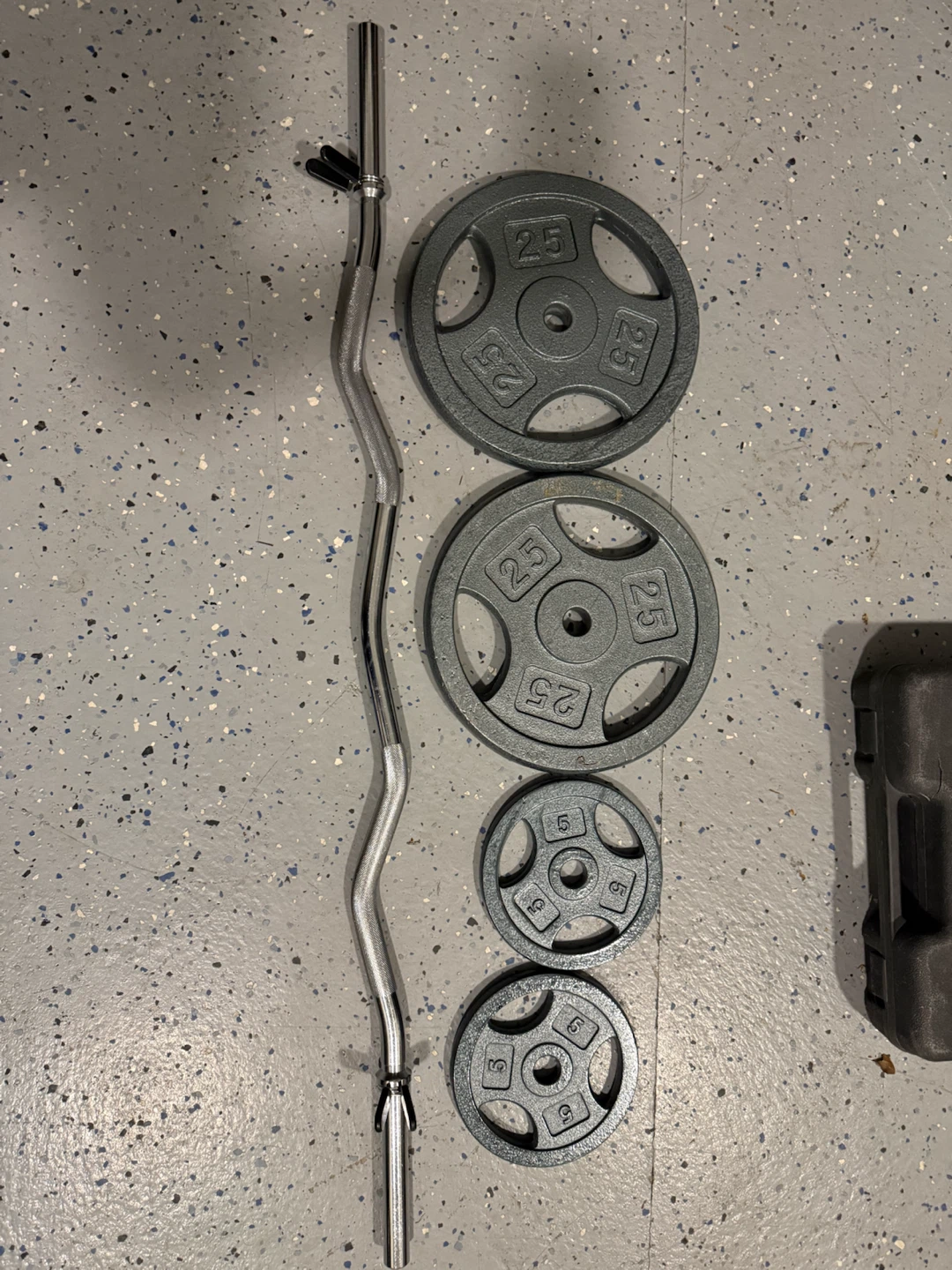 Curl Barbell with Weight Plates - photo 4