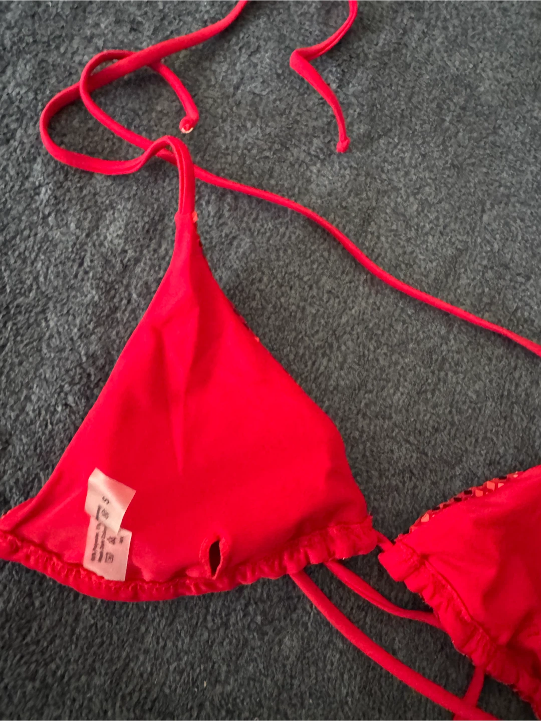 Red Sequined Festival Bikini Top - photo 2