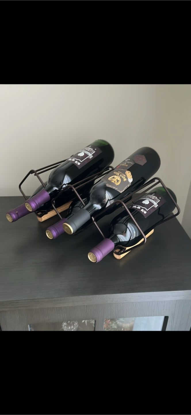 Knopf tabletop wine bottle rack in Copper - photo 2