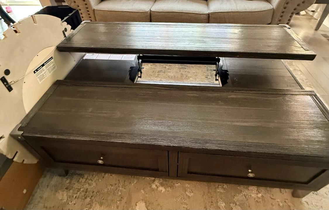 Lift Top Coffee Table with 2 Drawers - photo 3