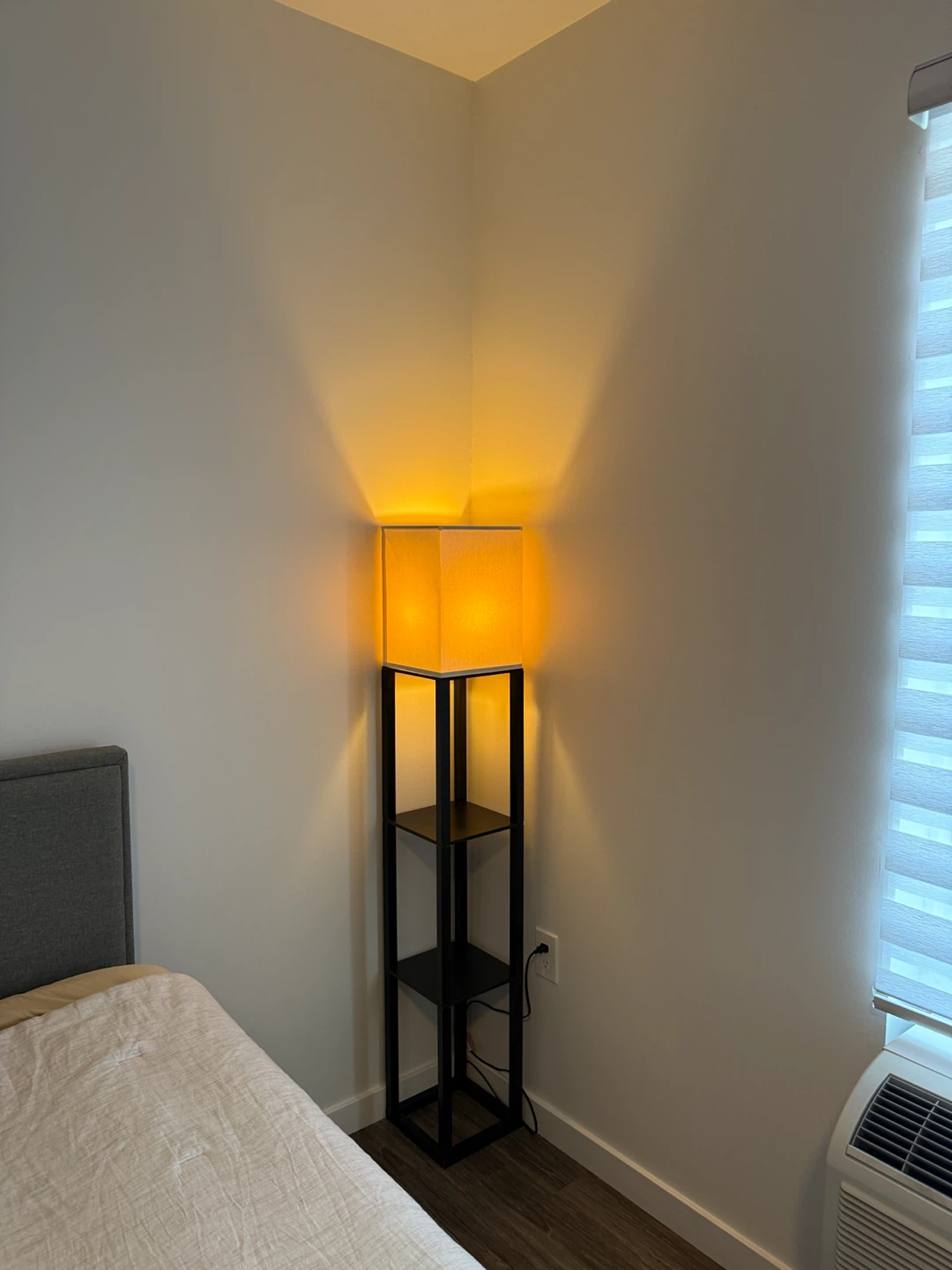 Black Floor Lamp with Shelves - photo 2