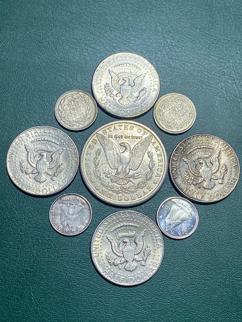 Collection of US Half Dollar Coins and Morgan Dollar - photo 2