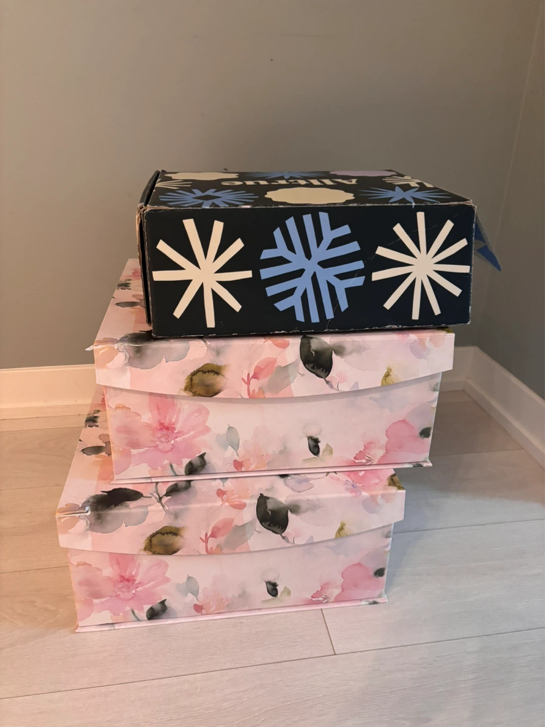 Set of 3 Decorative Storage Boxes