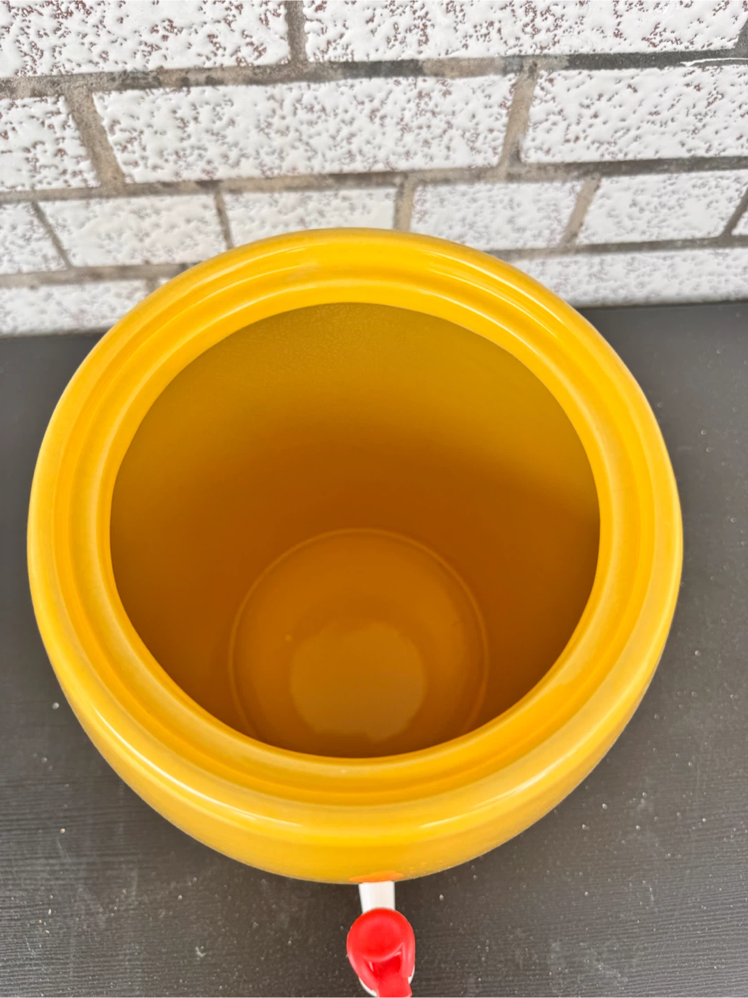 Yellow "Lemonade" Ceramic Dispenser with Spigot - photo 3