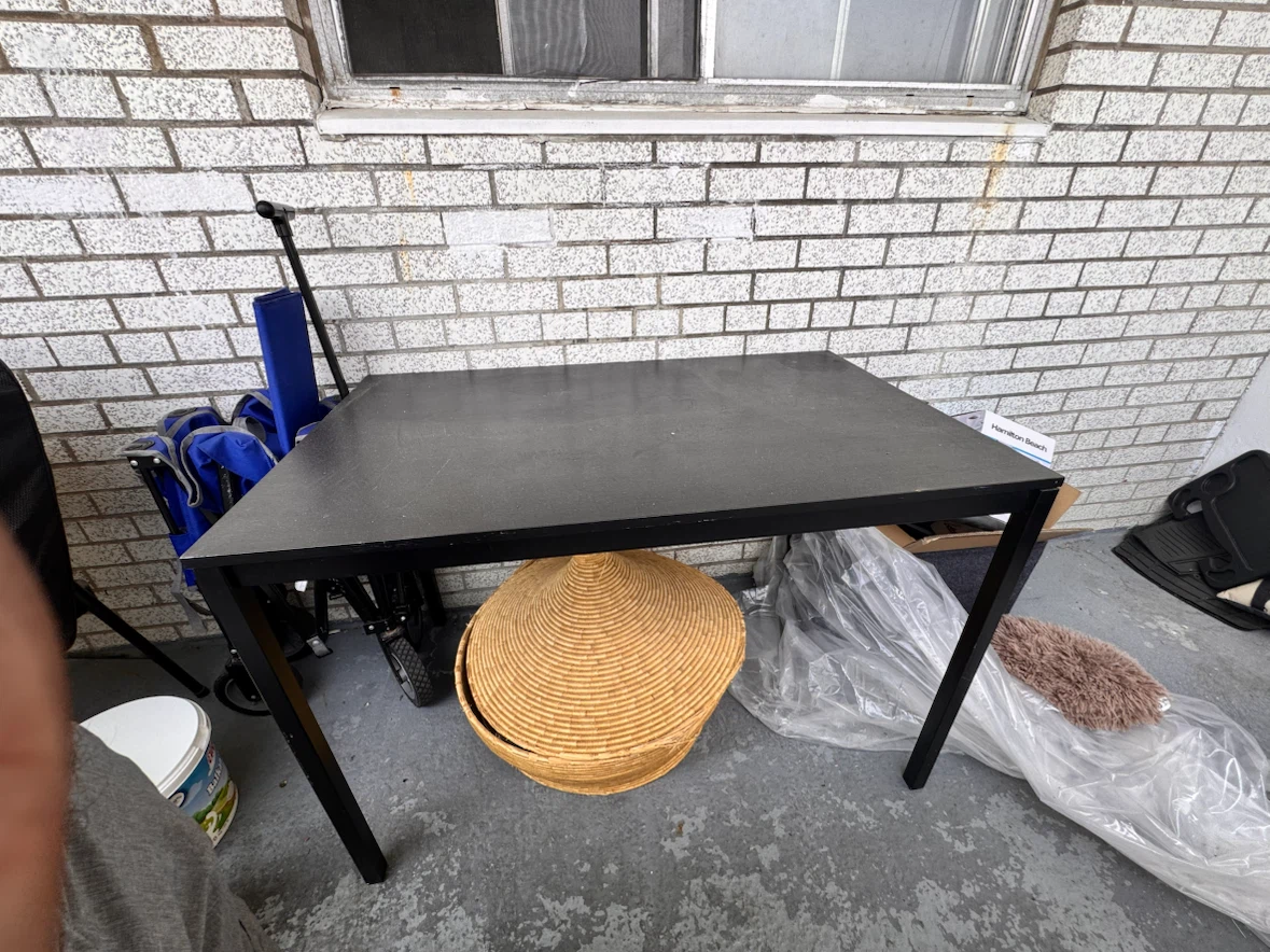 Black Dining Table - 110cm IKEA