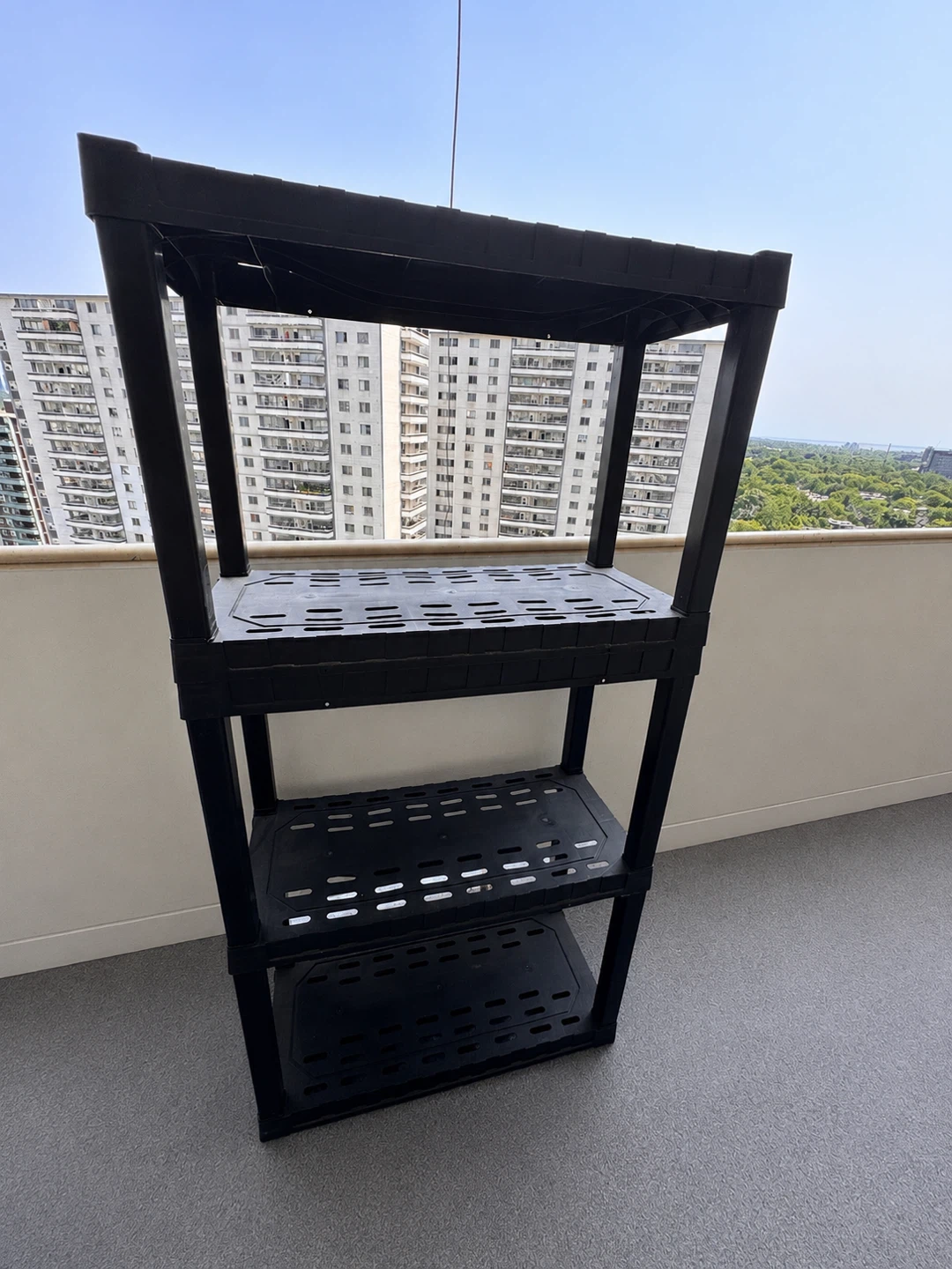 Black 4-Tier Storage Shelving Unit