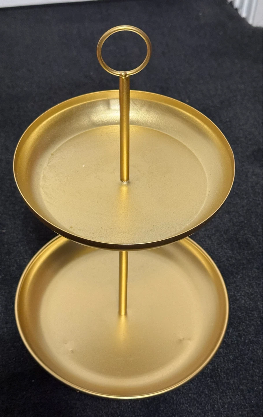 Gold Two-Tiered Serving Stand
