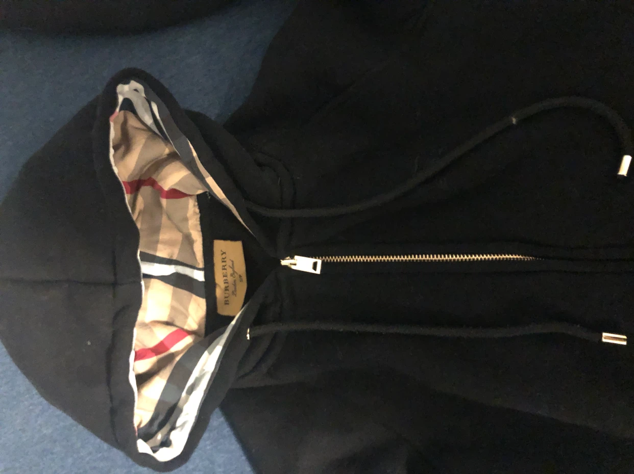 Burberry Black Zip-Up Hoodie