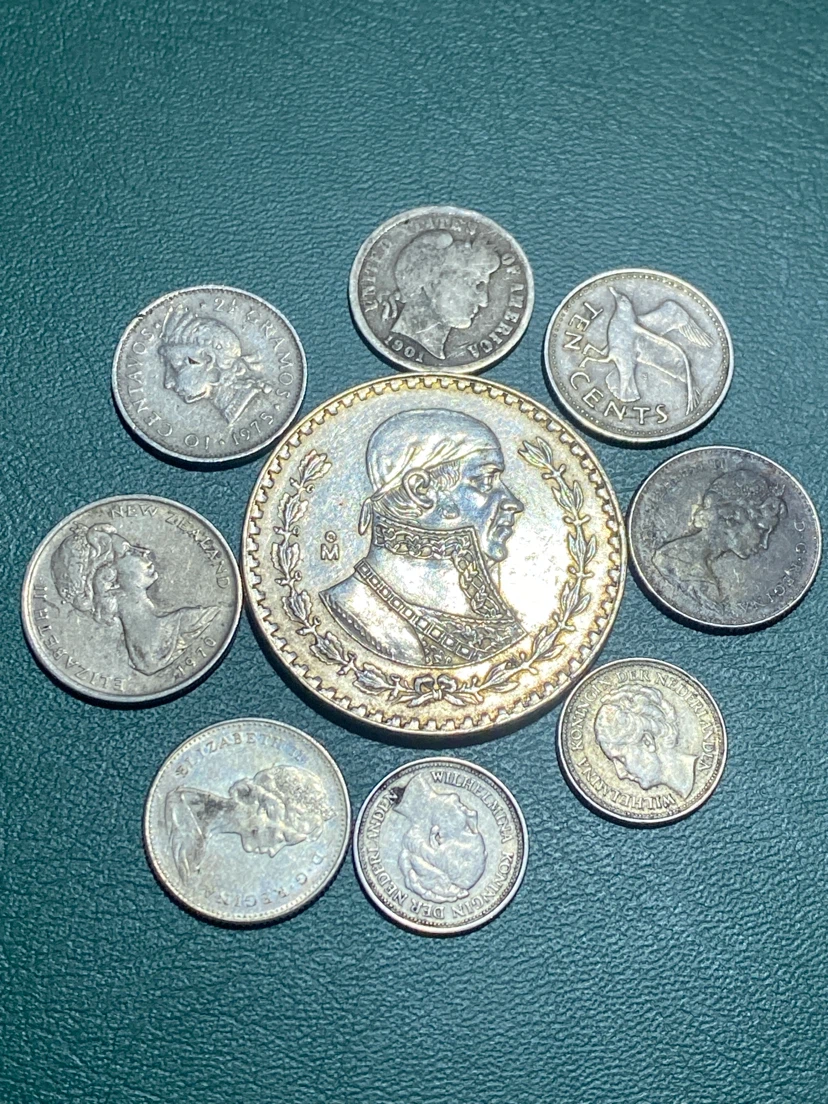 Collection of Mixed Currency Coins. (Silver)