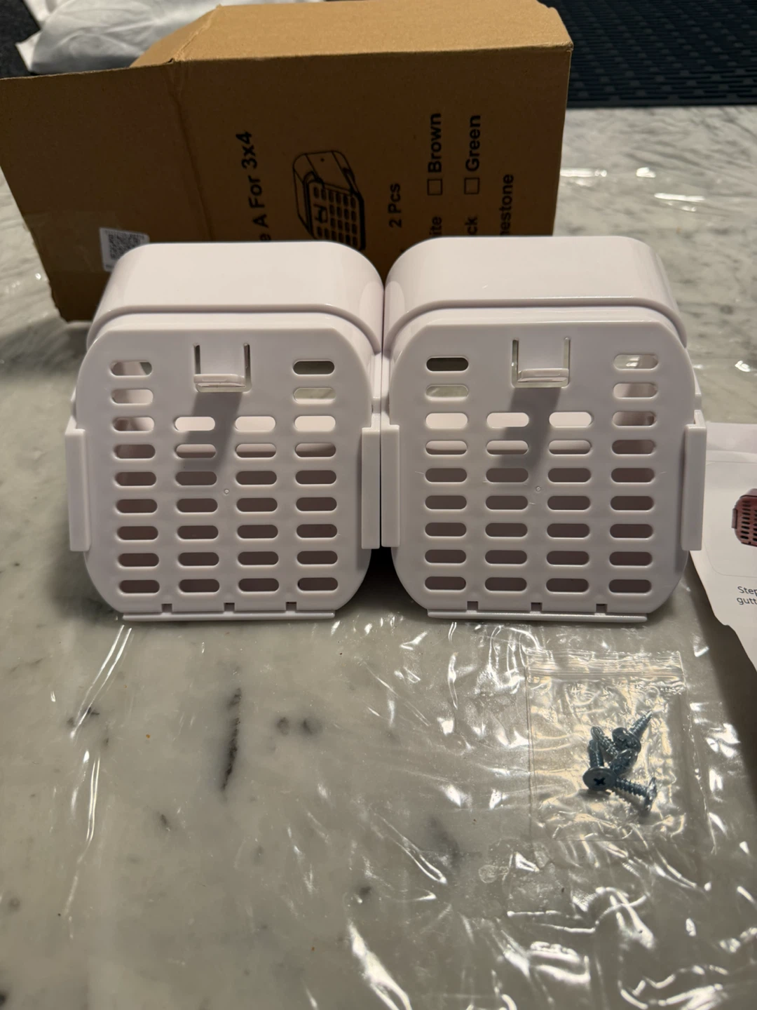 White Gutter Guard Extenders (2 Pcs) Rodent Guard