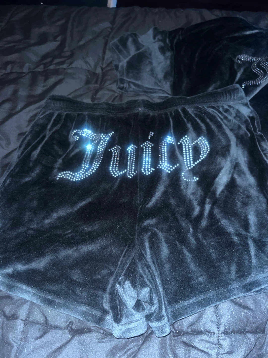 Juicy Couture Velour Track Set - Black - photo 2